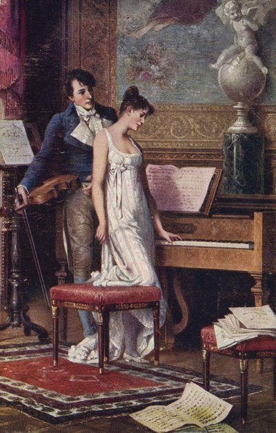 The Duet, 19th Century by Karl the Elder Schweninger